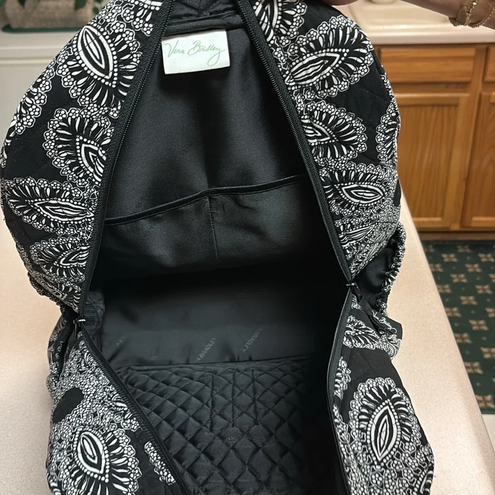 Vera Bradley Black and White Floral Backpack